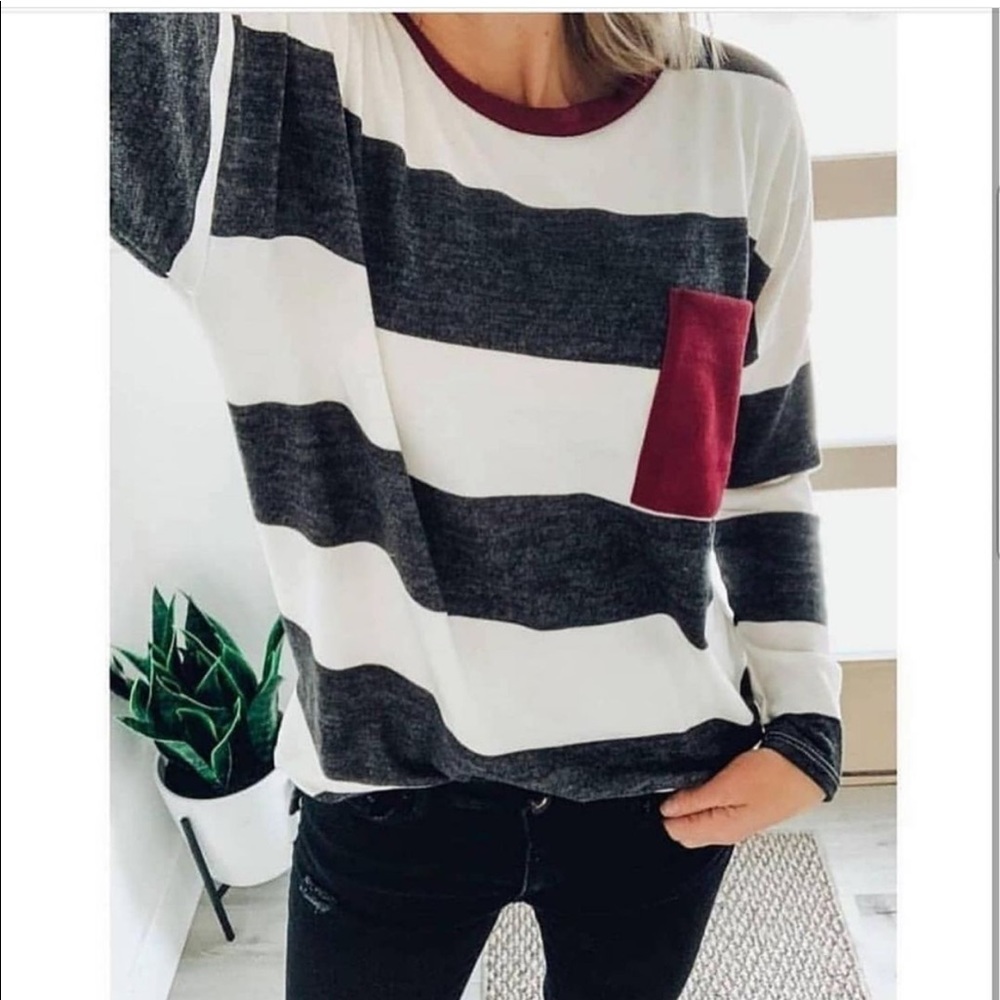 NWOT Striped Ryan Top